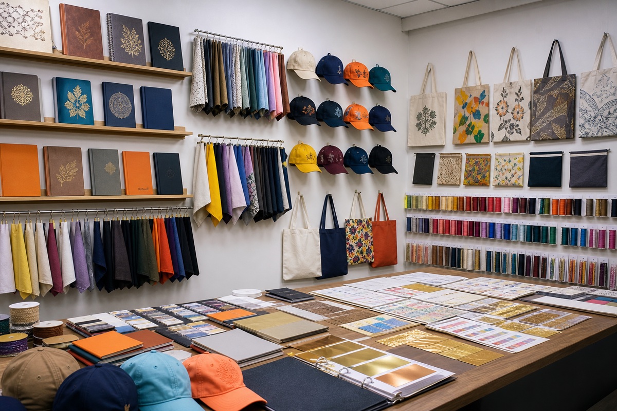 Generated concept view of a Yiwu customisation sample showroom